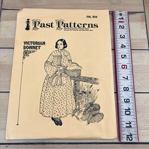 Past Patterns Victorian Sun Bonnet Sewing Pattern #802 Uncut Factory Folded